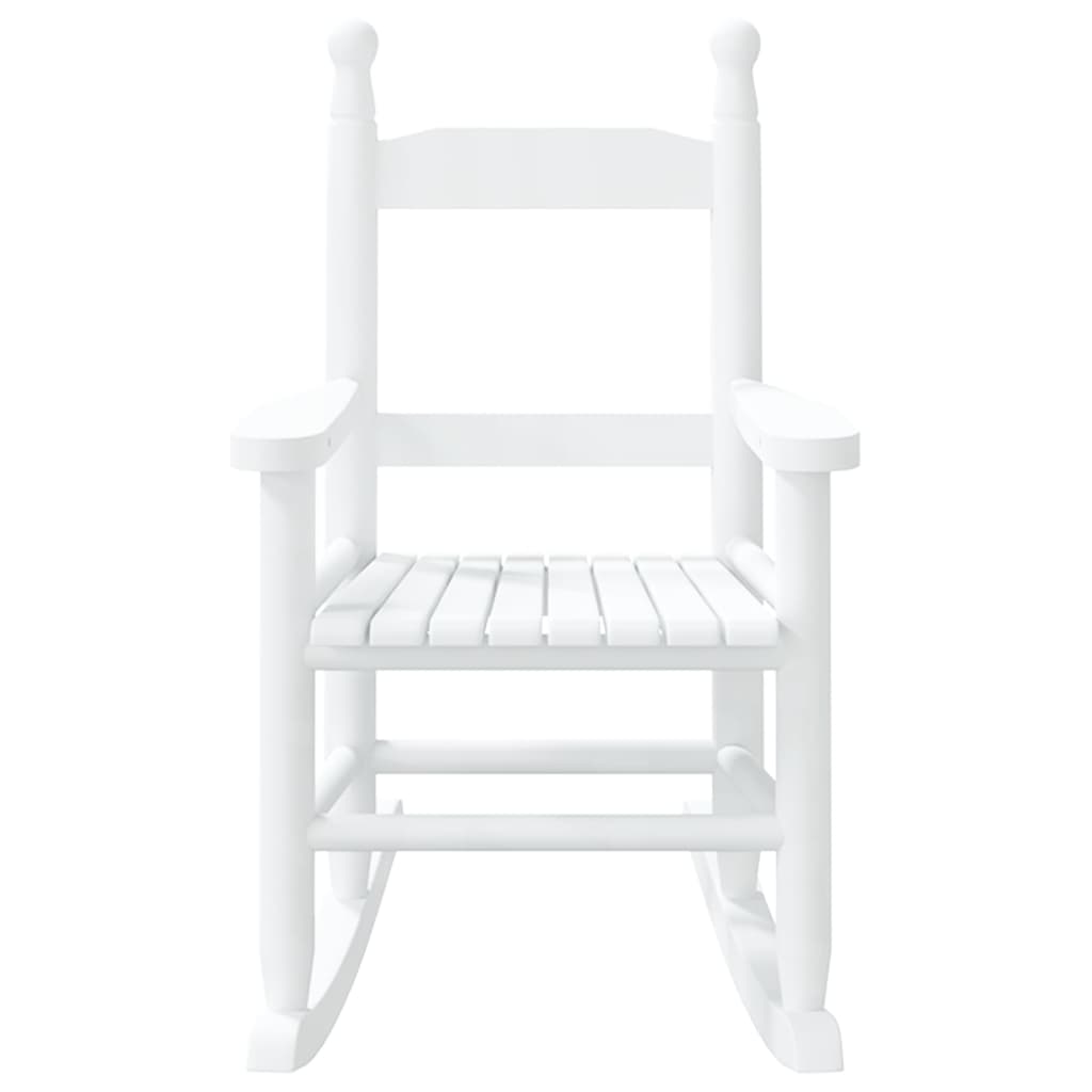 Cadeiras de baloiço infantis 2 pcs álamo maciço branco
