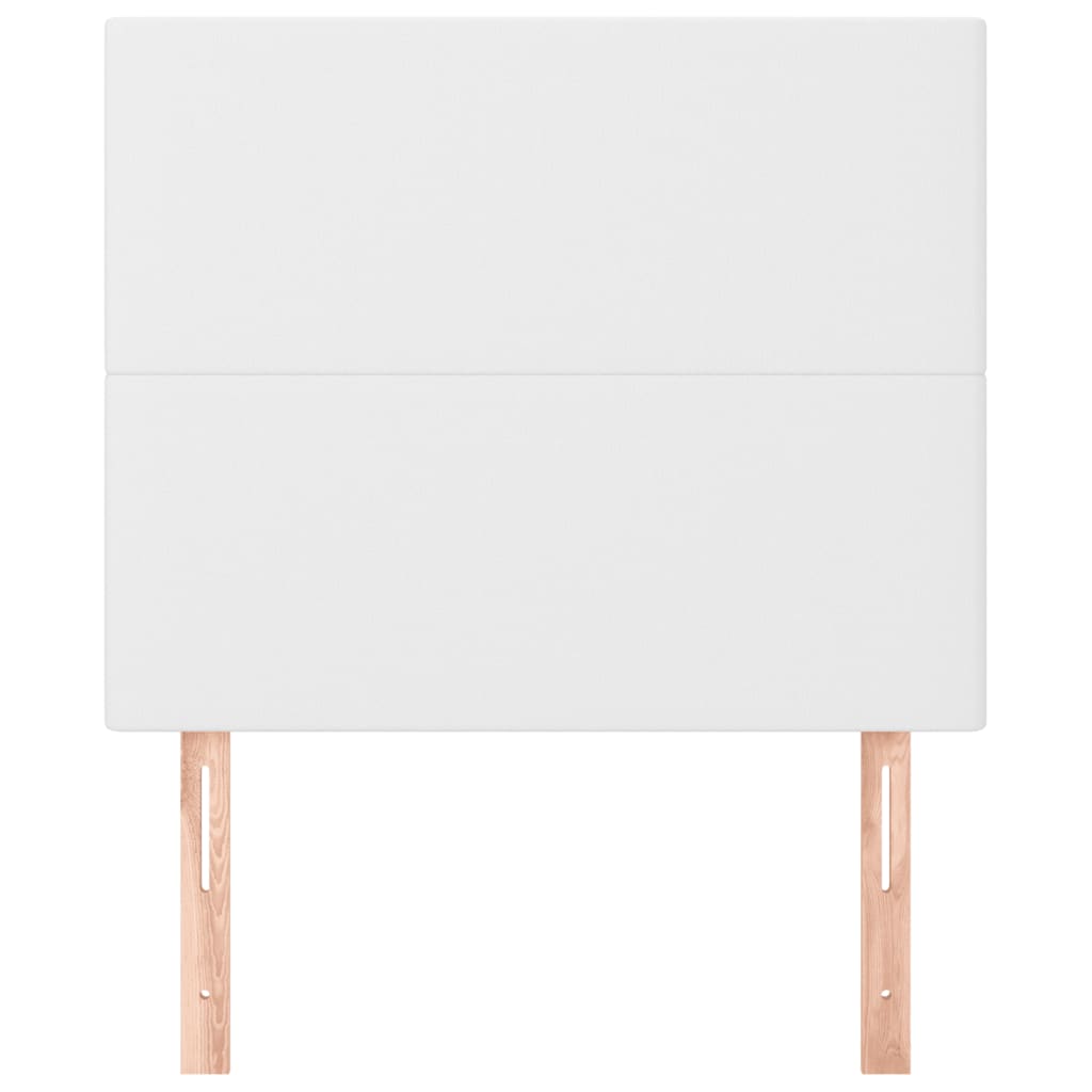 Cabeceira branca 100x5x118/128 cm couro sintético