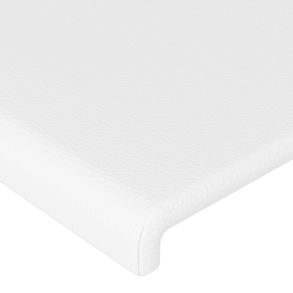 Cabeceira branca 100x5x118/128 cm couro sintético