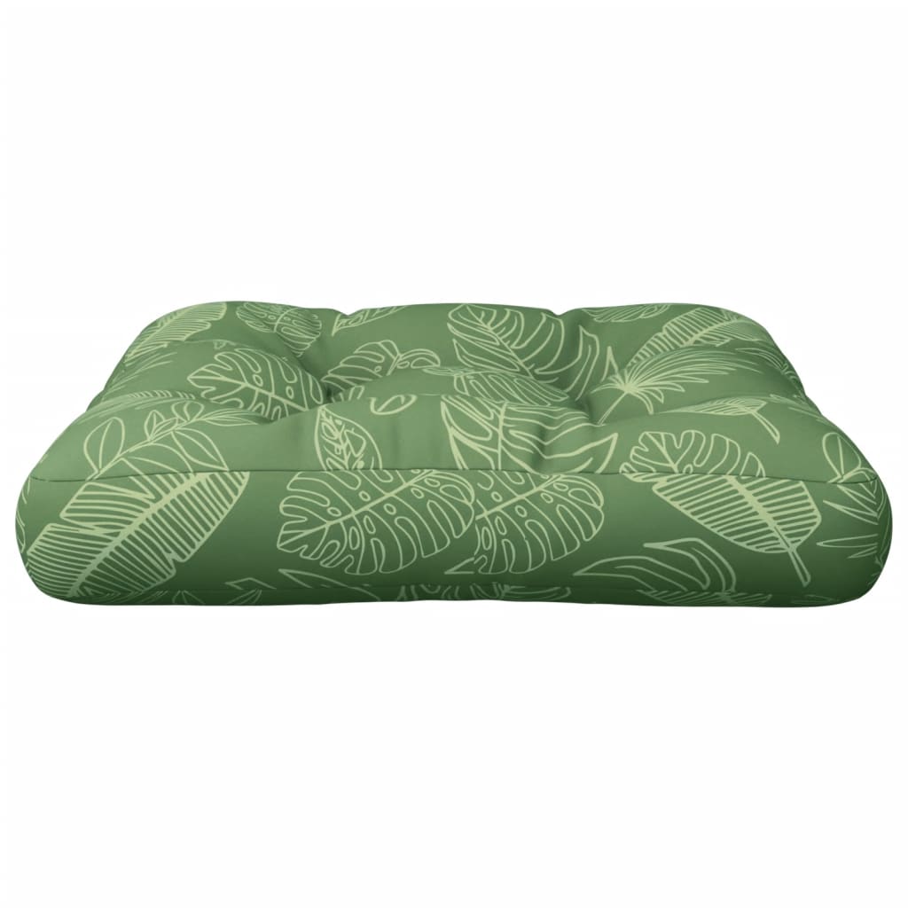 Almofadão para paletes 58x58x10 cm tecido oxford padrão folhas
