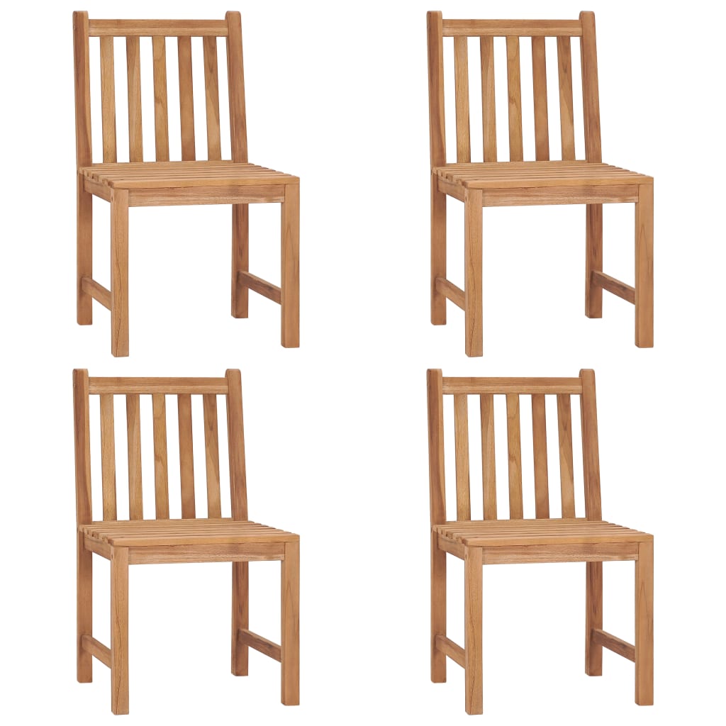 Cadeiras de jardim c/ almofadões 4 pcs madeira de teca maciça