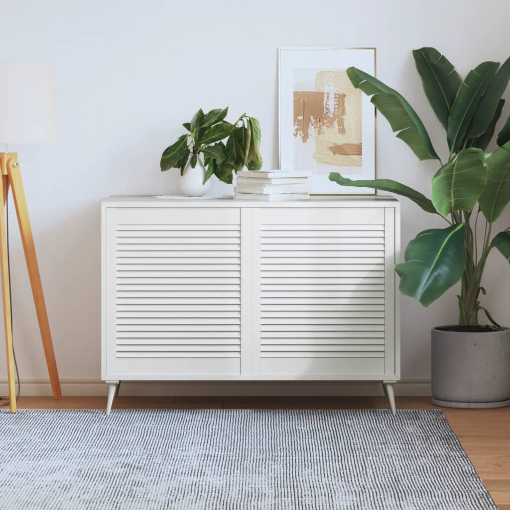 Portas de armário 2 pcs design de persiana pinho maciço branco