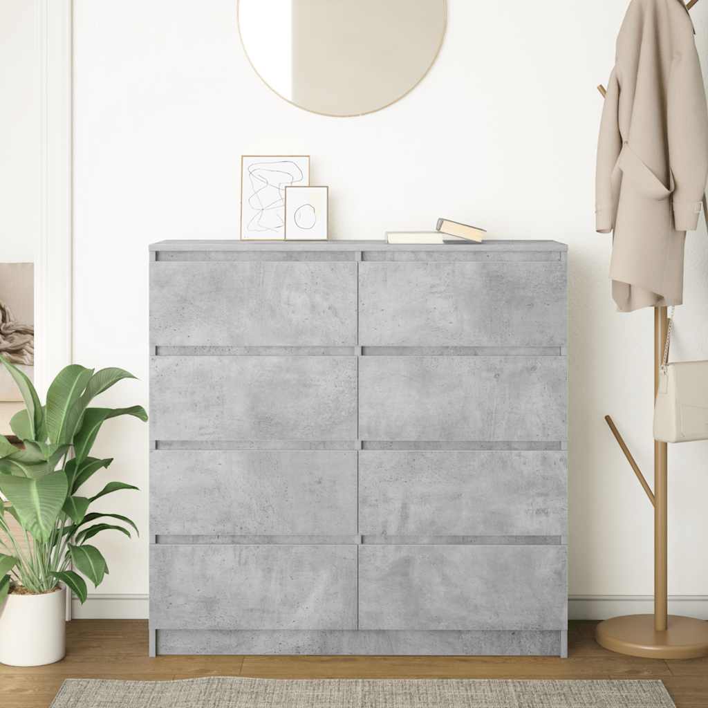 Aparador 100x35x99 cm derivados de madeira cinzento cimento