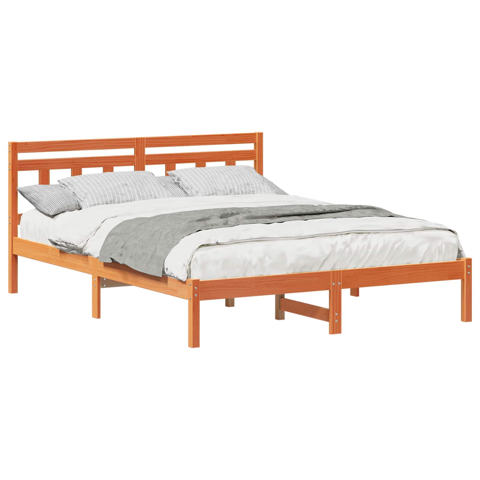 Estrutura da cama castanho 140 x 200 cm