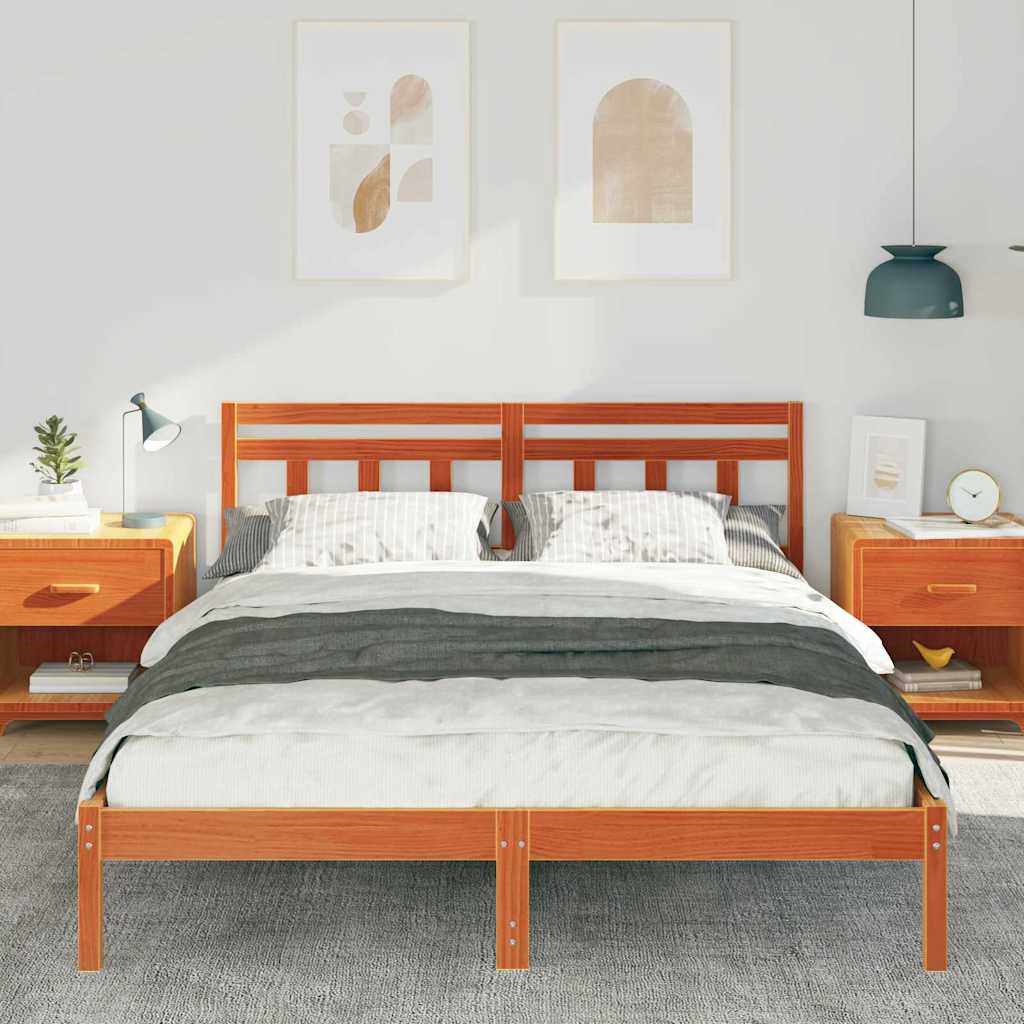Estrutura da cama castanho 140 x 200 cm