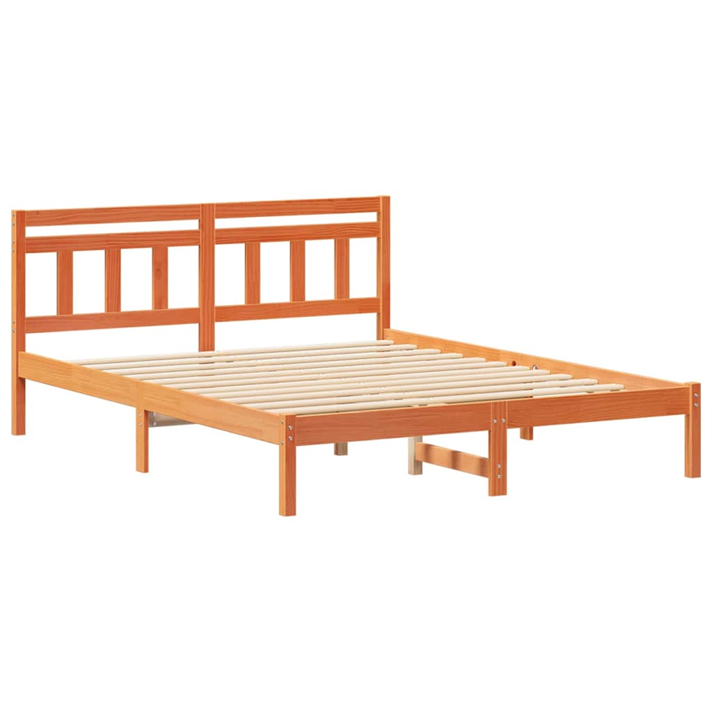 Estrutura da cama castanho 140 x 200 cm