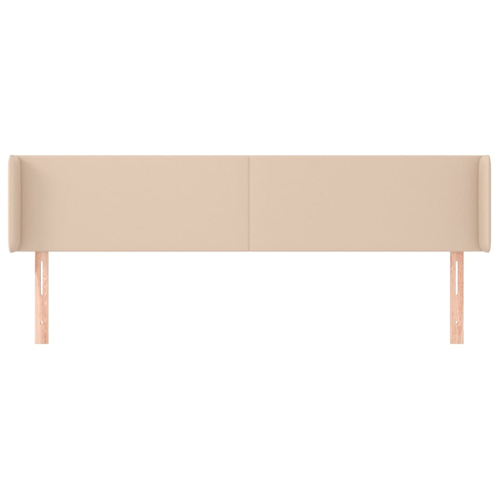 Cabeceira cama abas couro artificial 183x16x78/88 cm cappuccino