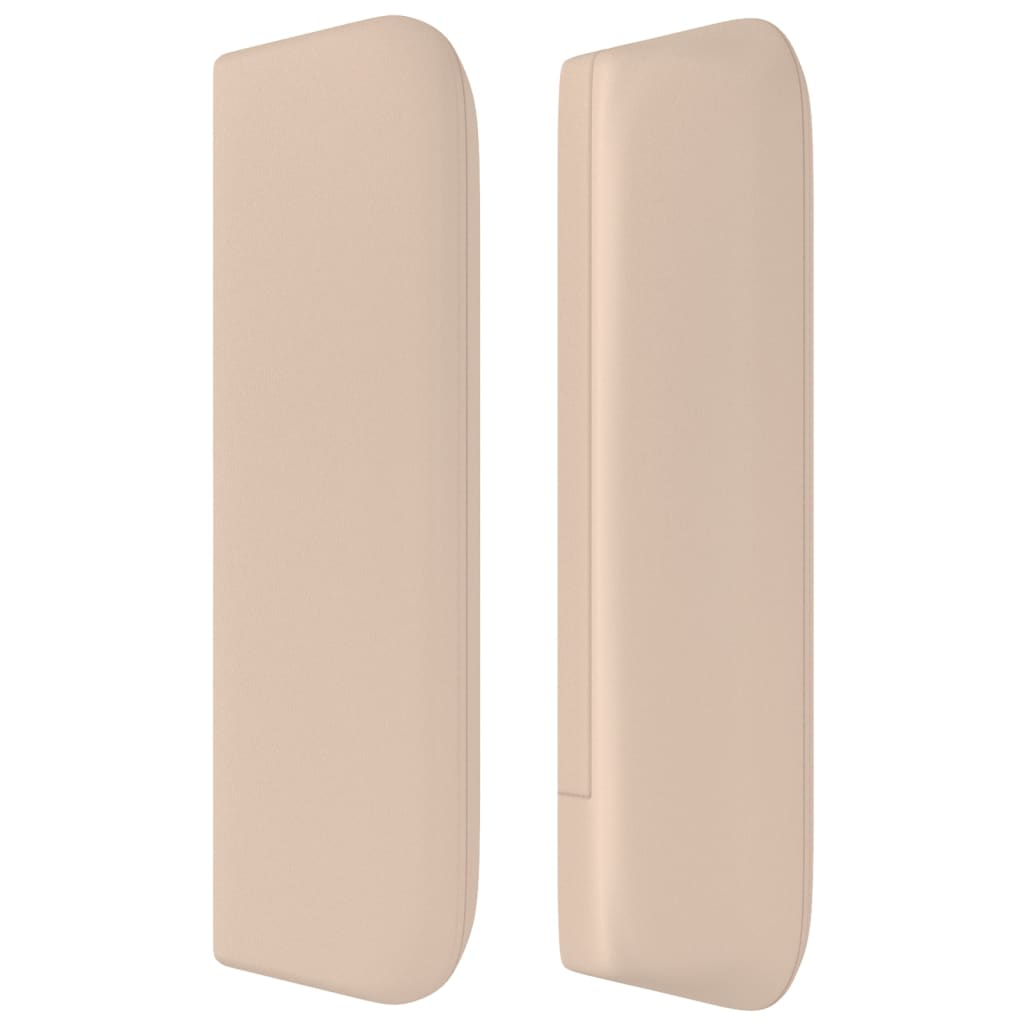 Cabeceira cama abas couro artificial 183x16x78/88 cm cappuccino