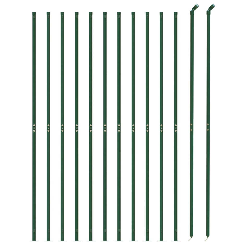 Cerca de malha de arame com flange 1,4x25 m verde