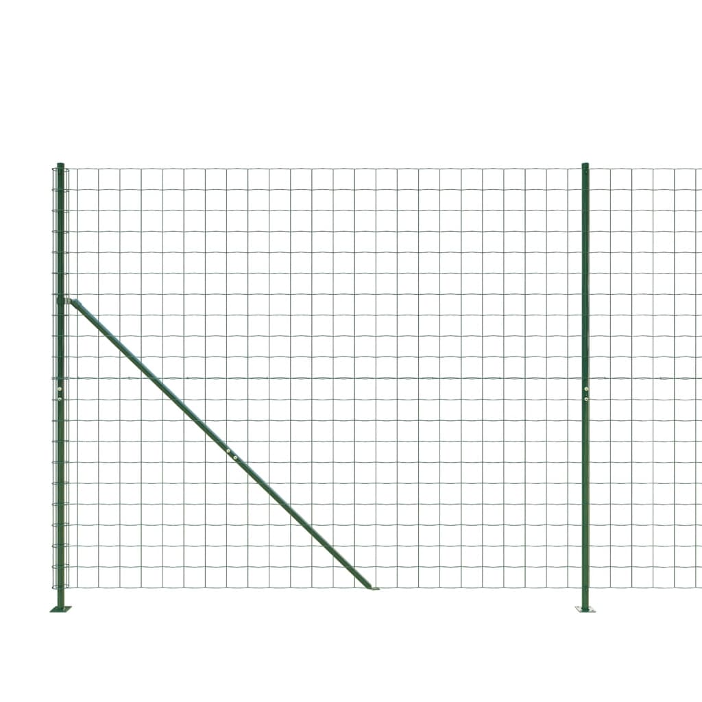 Cerca de malha de arame com flange 1,4x25 m verde