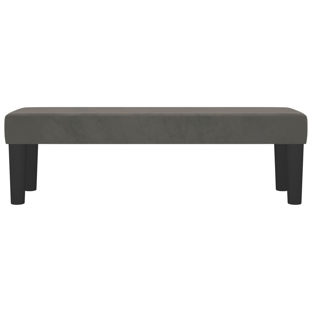 Banco 100x30x30 cm veludo cinzento-escuro