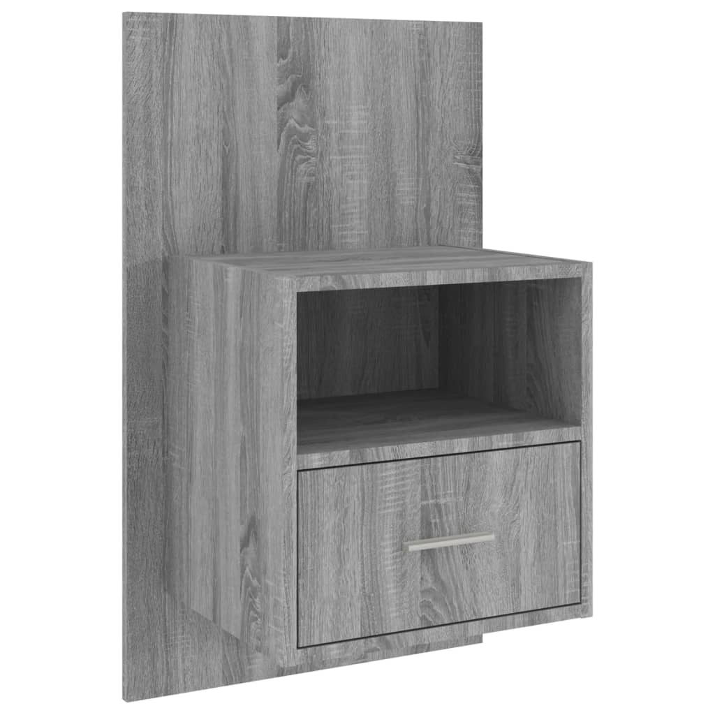 Mesa de cabeceira montagem na parede cinzento sonoma