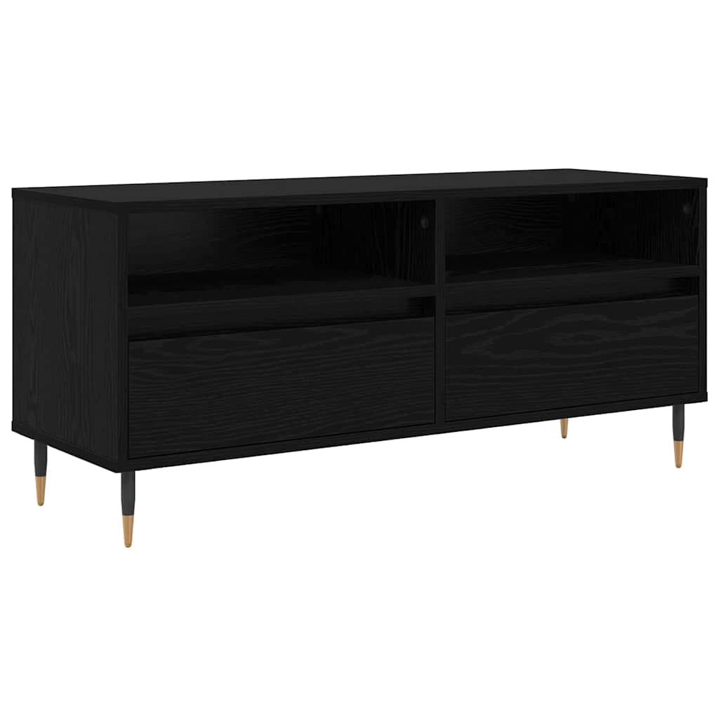 Gabinete para TV com gaveta carvalho preto 100 x 34,5 x 44,5 cm