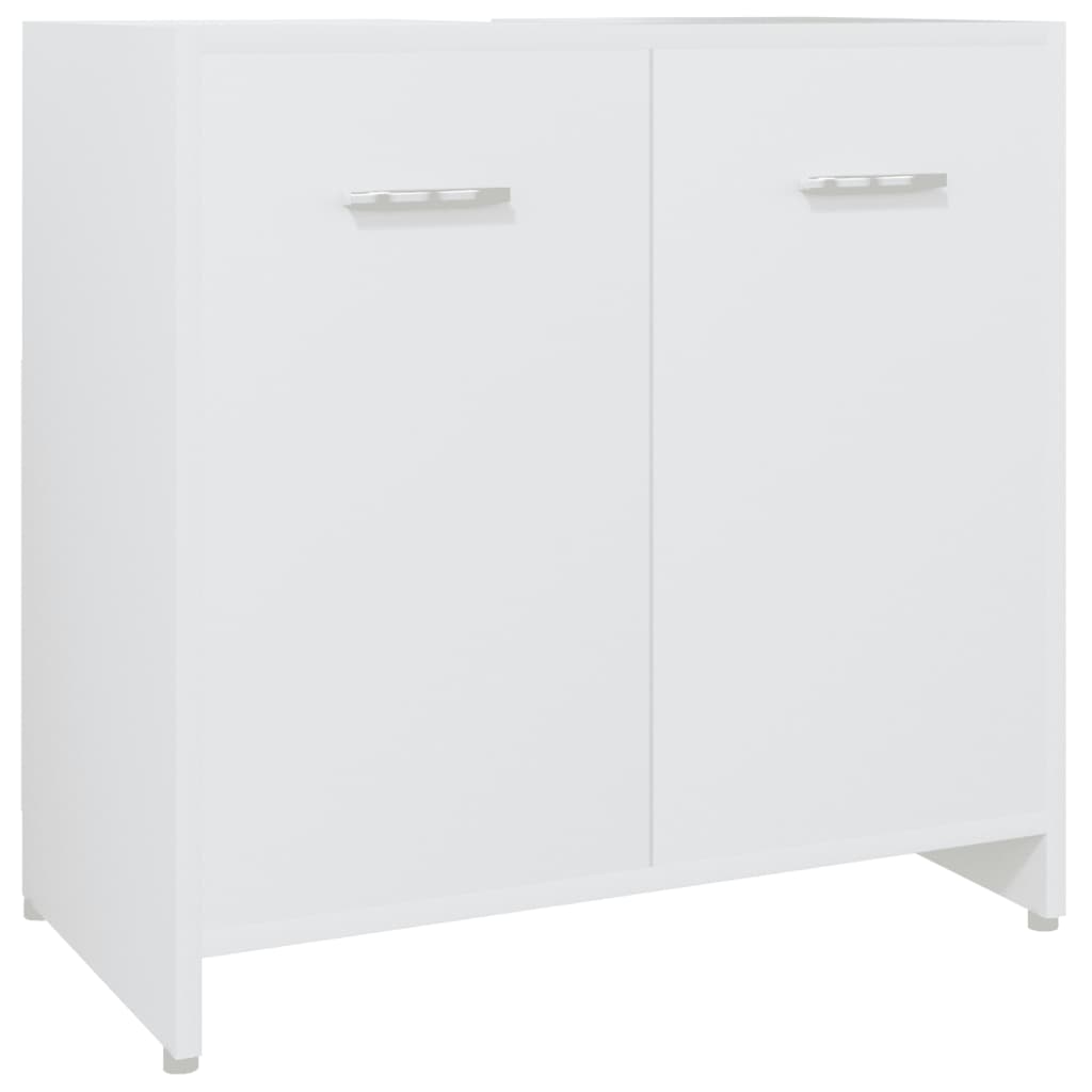 4 Pcs conjunto de móveis de casa de banho branco