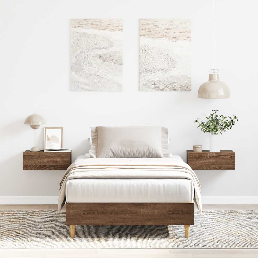 Estrutura cama s/ colchão 75x190 cm carvalho castanho