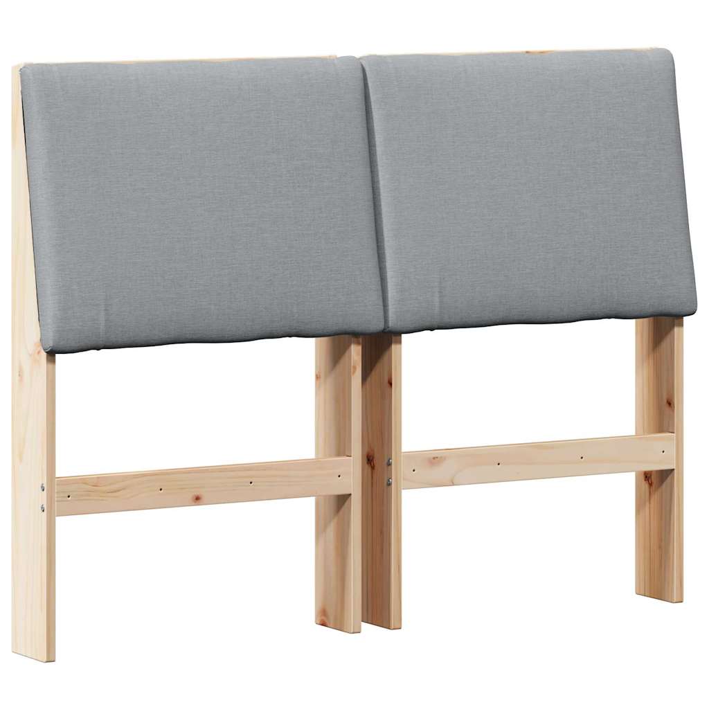 Cabeceira estofada cinzento-claro 120 cm