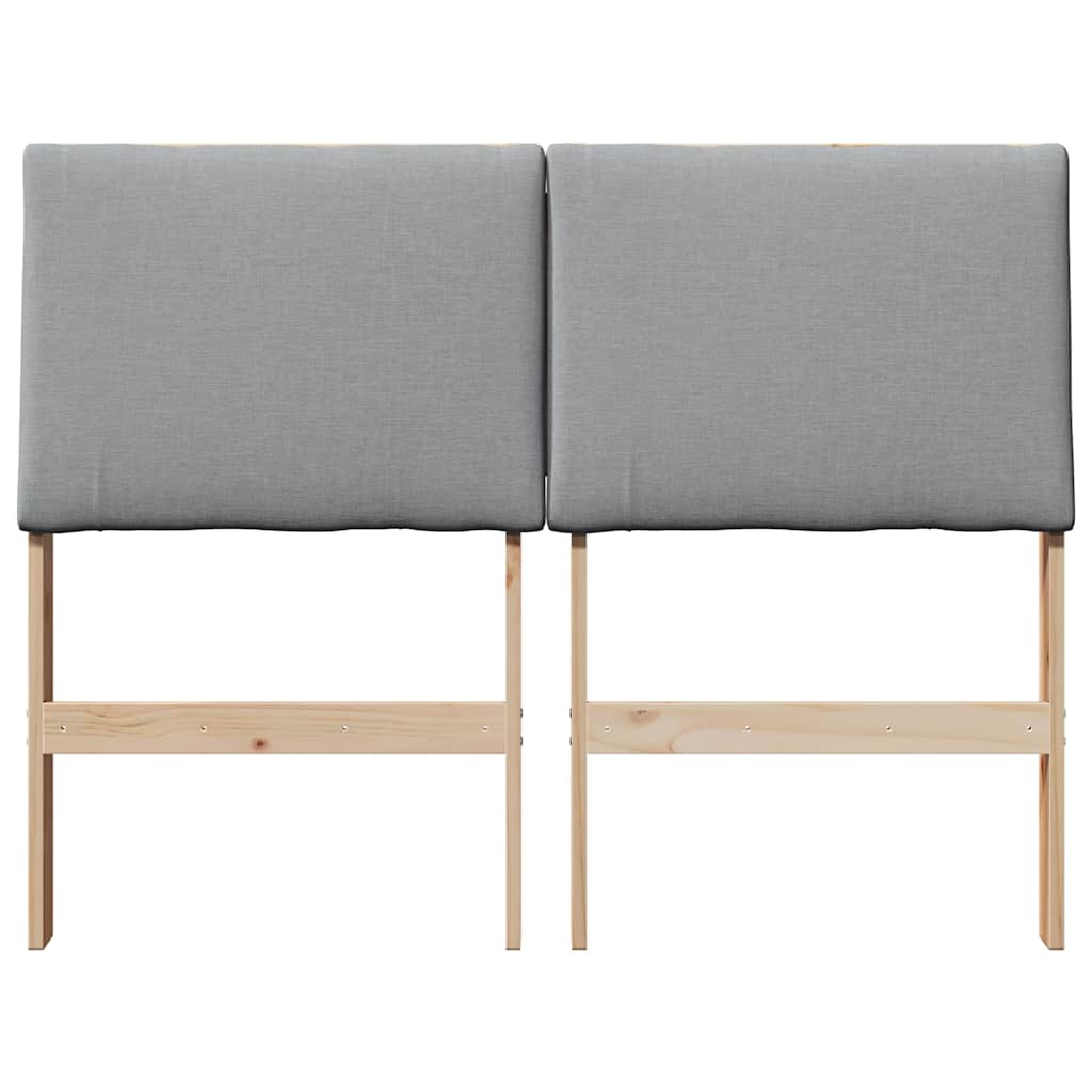 Cabeceira estofada cinzento-claro 120 cm