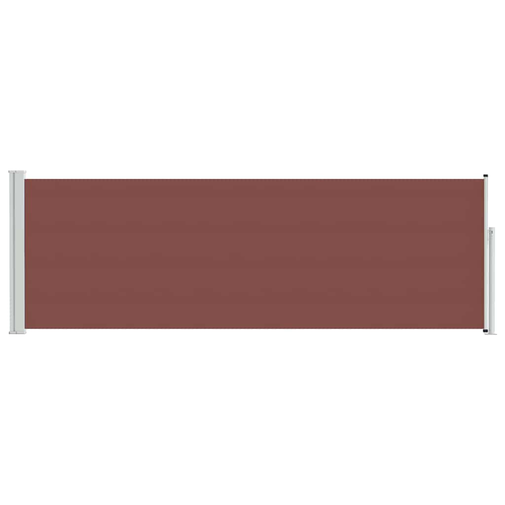 Toldo lateral retrátil para pátio 100x300 cm castanho