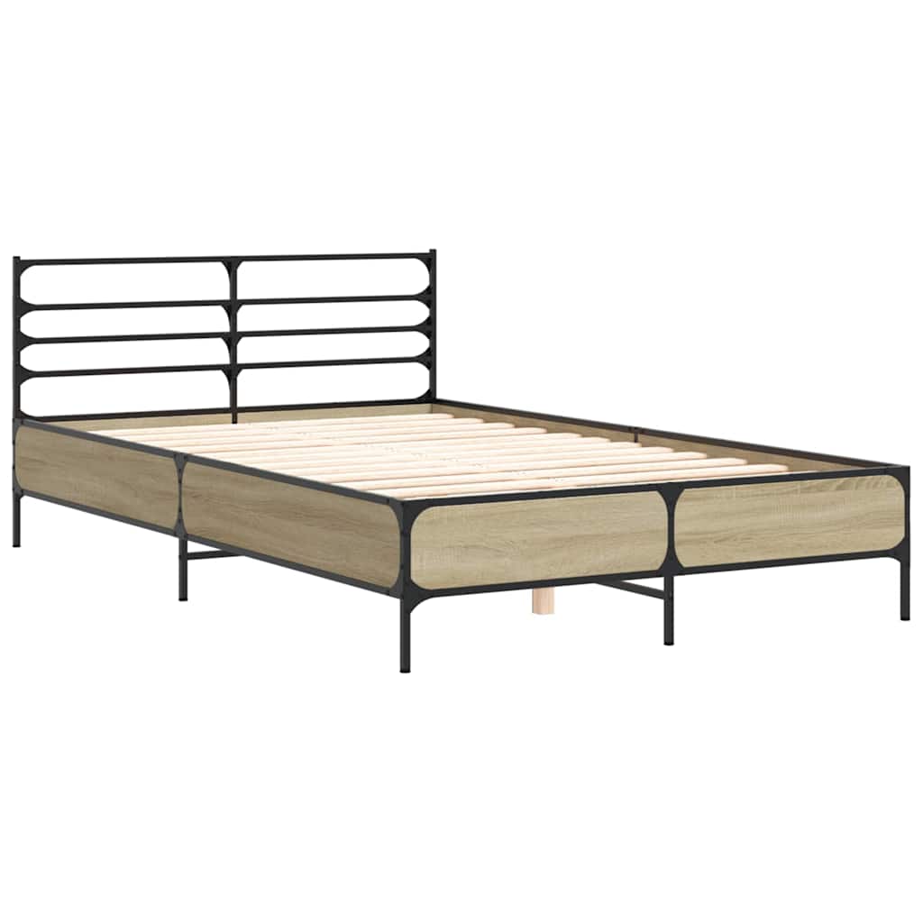 Estrutura de cama 120x200 cm derivados madeira/metal