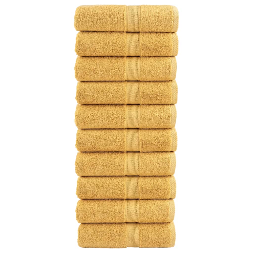 Toalhas de bidé premium solund 10 pcs 30x50 cm 600 gsm dourado
