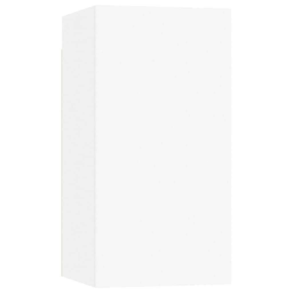 4 Pcs conjunto de móveis de TV derivados de madeira branco