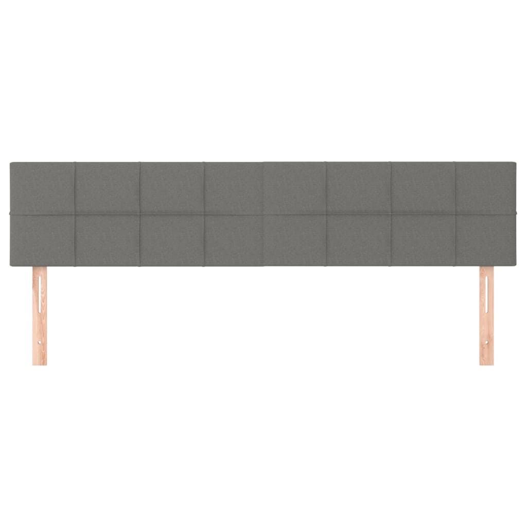 Cabeceiras cinzento-escuro 200x5x78/88 cm tecido