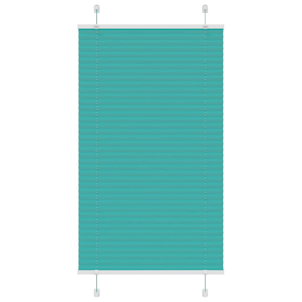 Gasolina verde plissada cega 75x100 cm largura tecido 74,4 cm