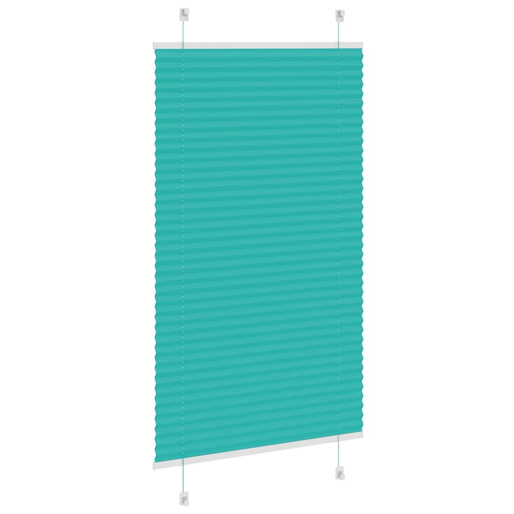 Gasolina verde plissada cega 75x100 cm largura tecido 74,4 cm