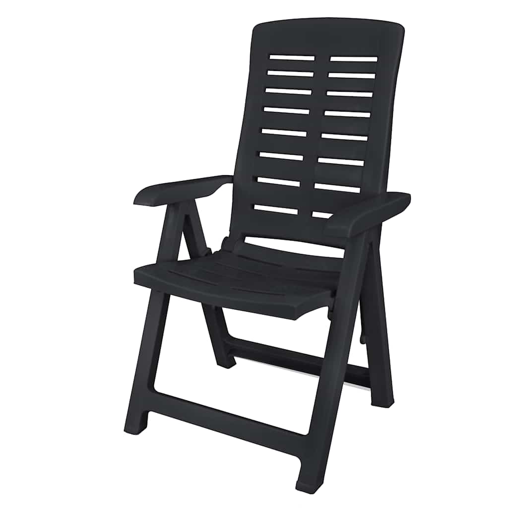 9 Pcs conjunto de jantar para exterior plástico antracite