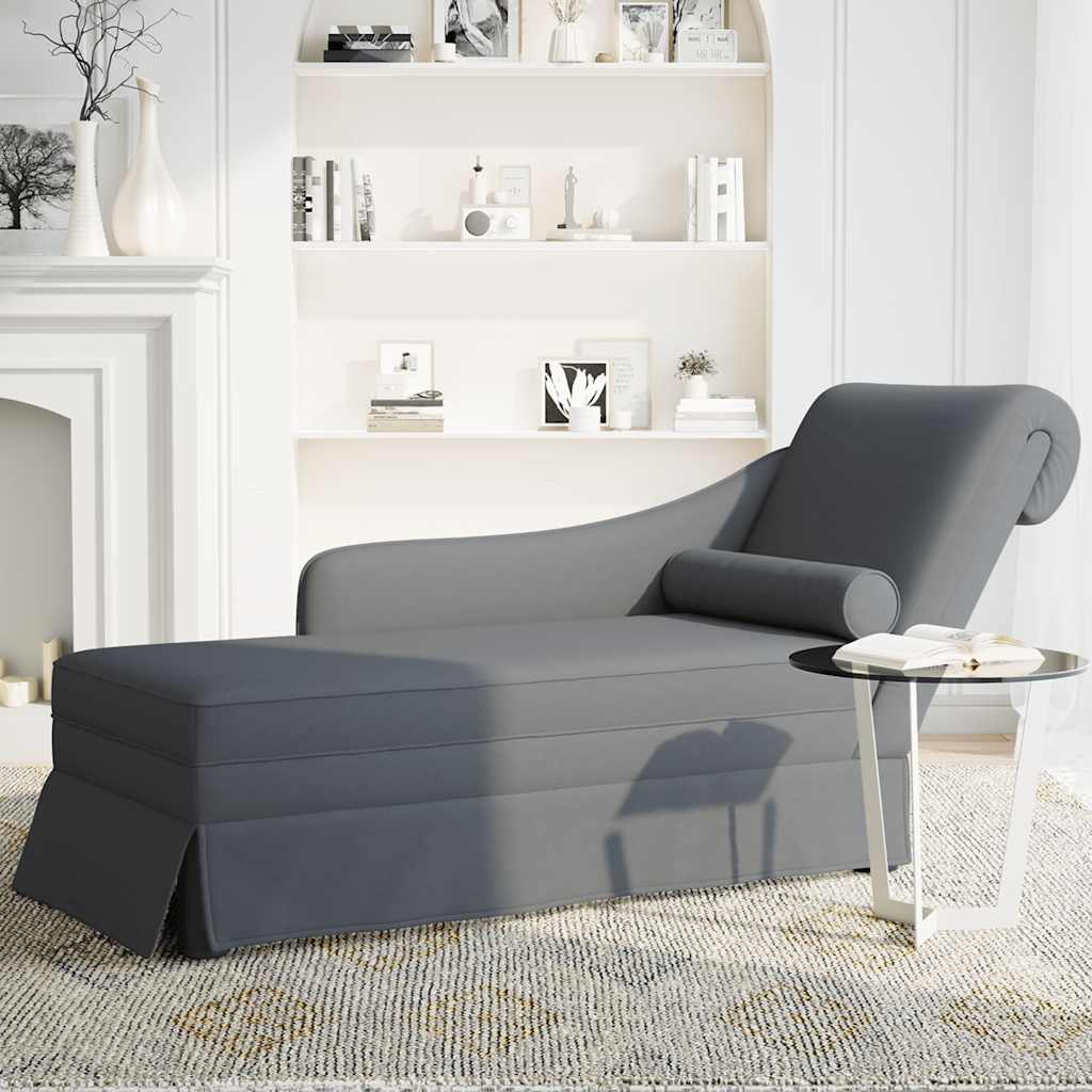 Chaise lounge c/ reforço/apoio de braços direito veludo
