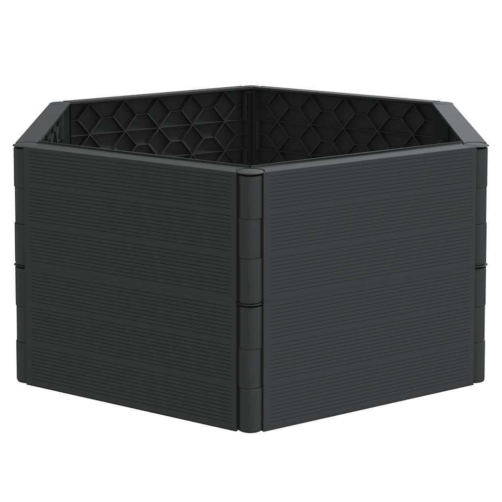 Vasos/floreiras de jardim 2 pcs PP antracite