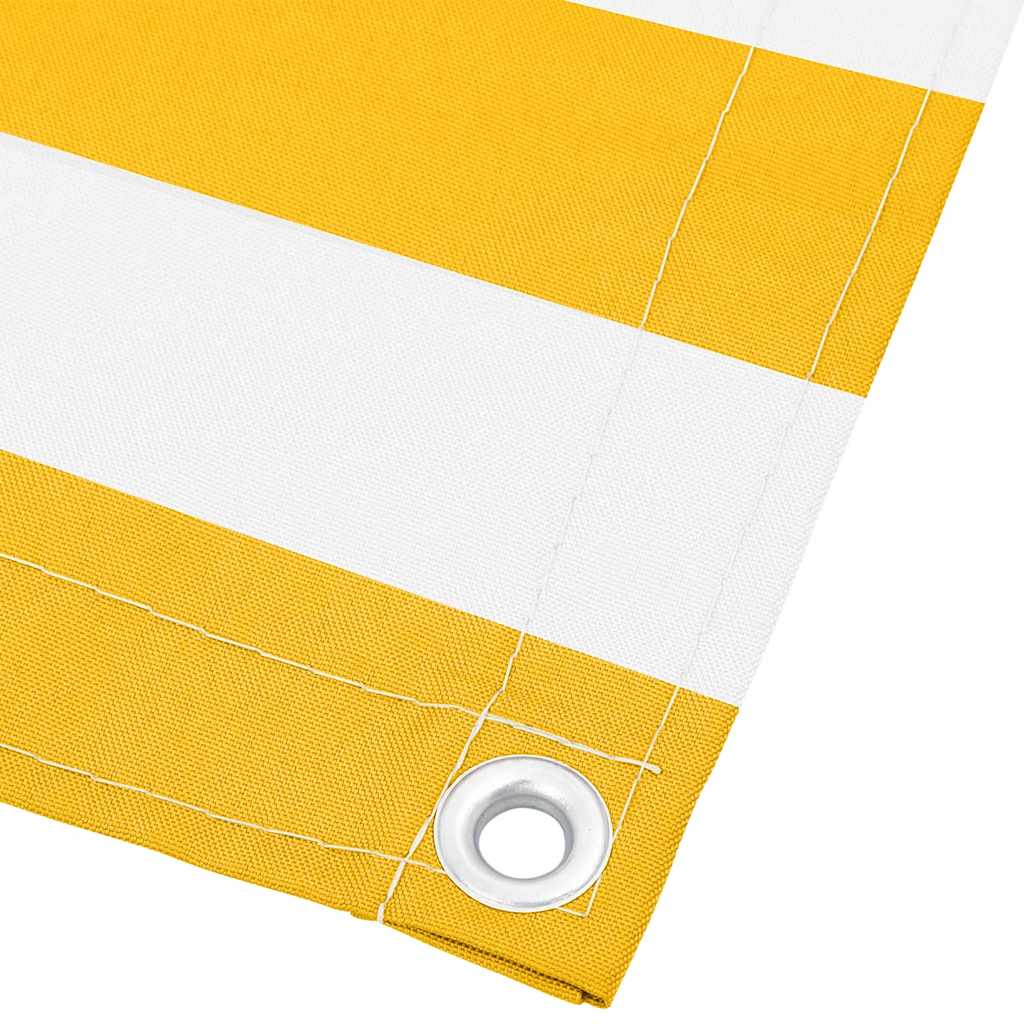 Tela de varanda 120x800 cm amarelo e branco riscas