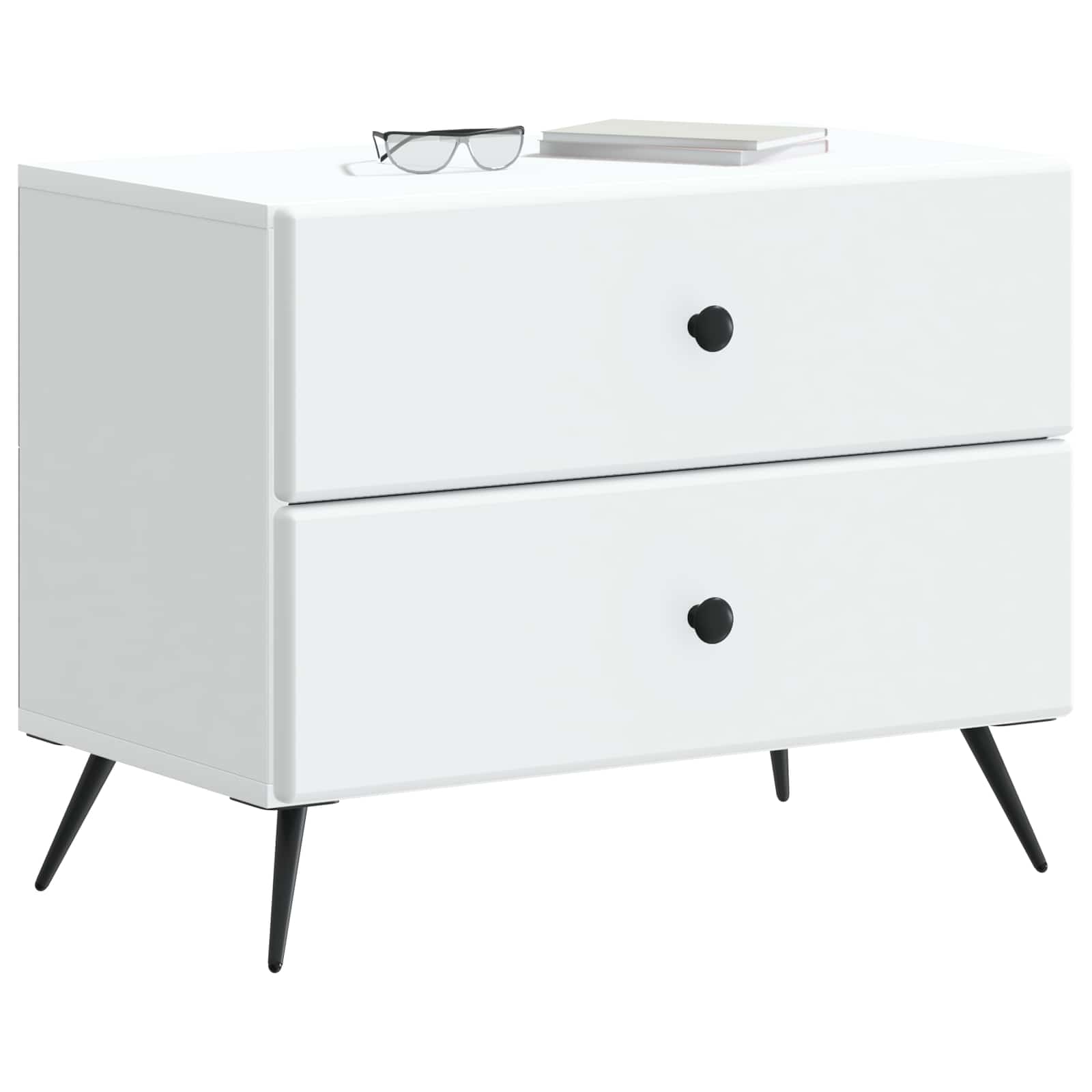 Armário de cabeceira com gaveta branco 62 x 34,5 x 47,5 cm