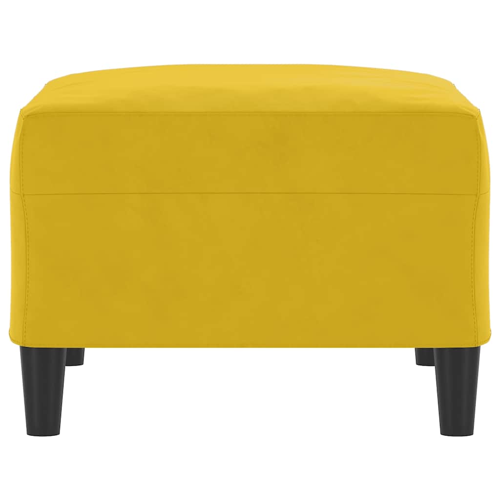 Apoio de pés 70x55x41 cm veludo amarelo