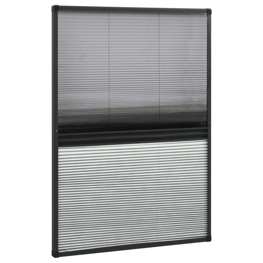Tela anti-insetos plissada janela quebra-luz alumínio 80x120cm