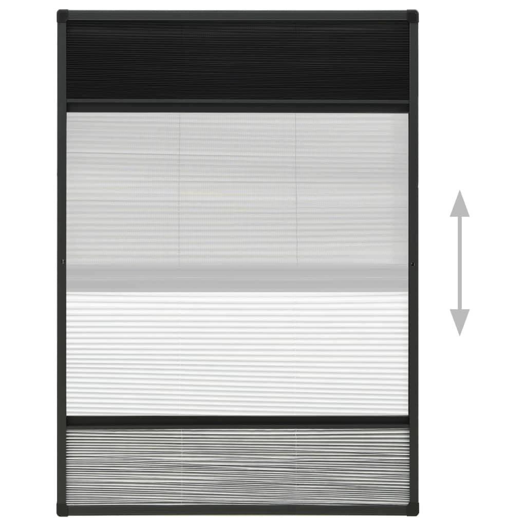 Tela anti-insetos plissada janela quebra-luz alumínio 80x120cm