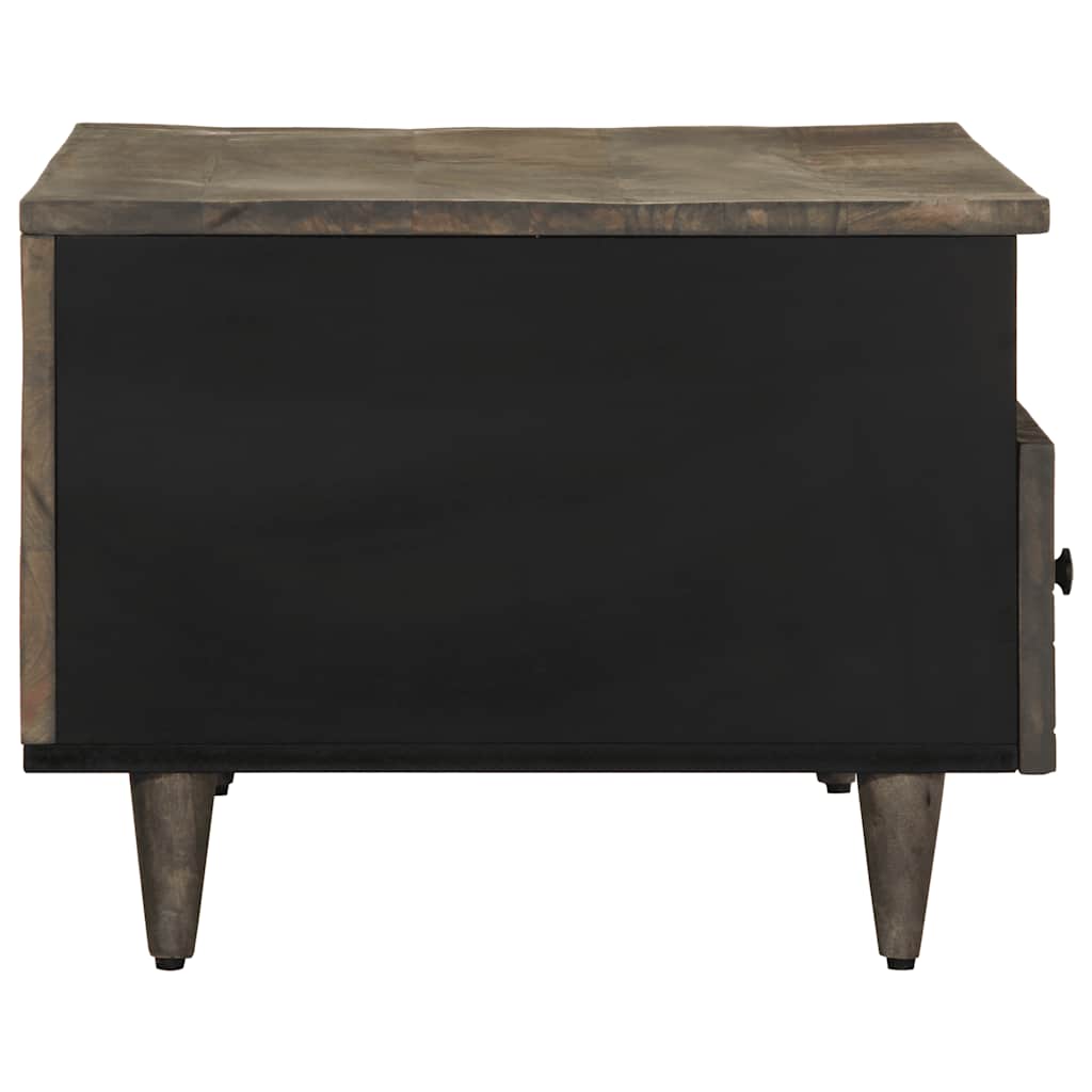 Mesa centro cinzento claro 80x54x40 cm madeira mangueira maciça