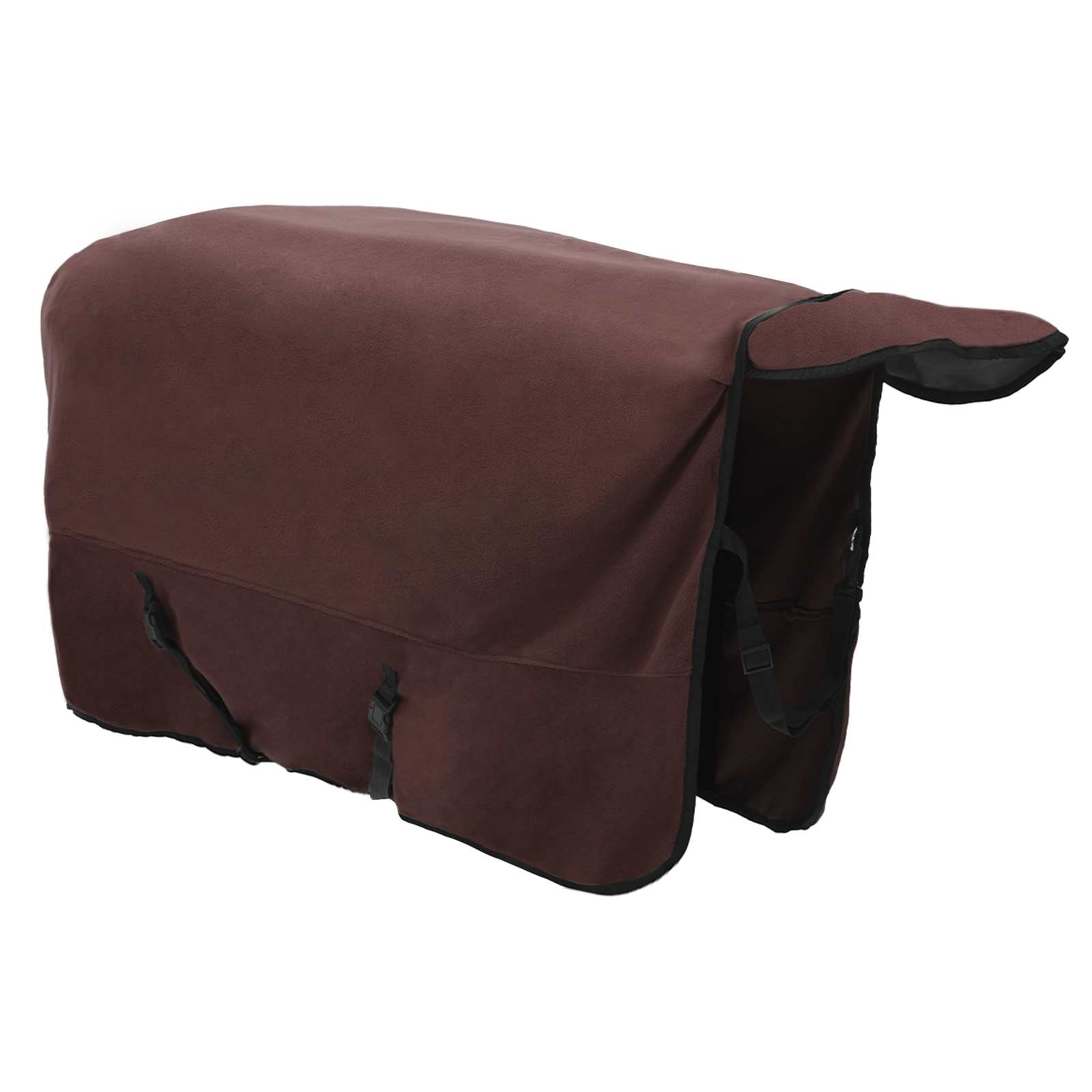 Cobertor de cavalo marrom escuro completo 165 cm poliéster