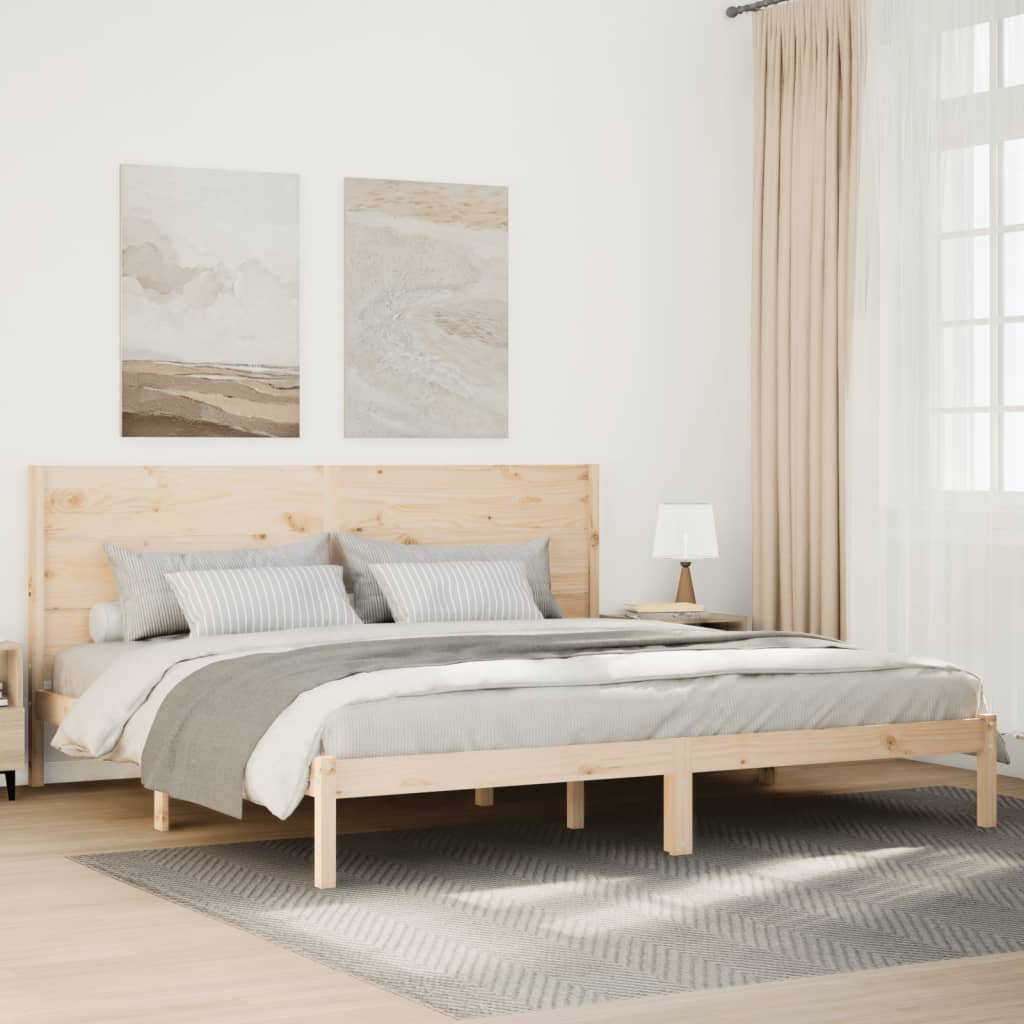 Cama extra longa sem colchão 200x210 cm madeira maciça