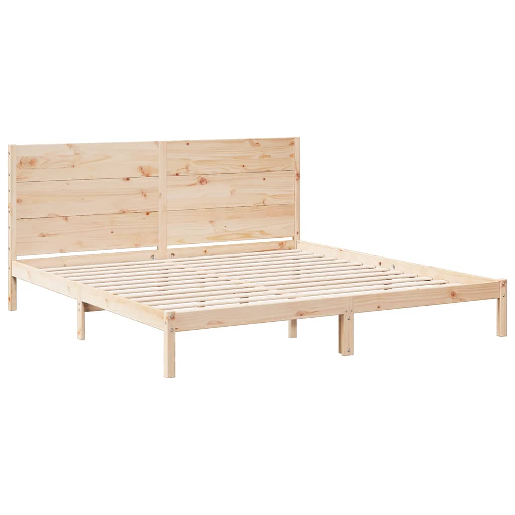 Cama extra longa sem colchão 200x210 cm madeira maciça