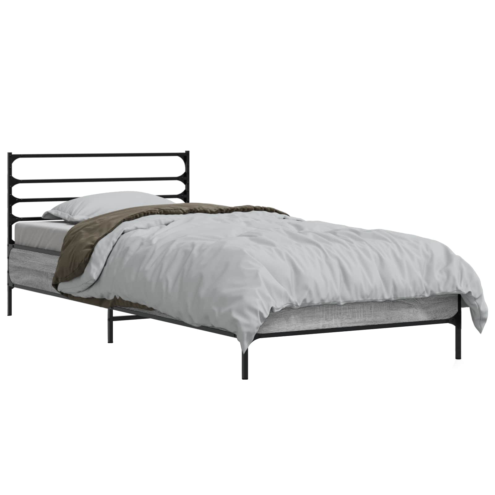 Estrutura da cama sonoma cinzento 80 x 200 cm
