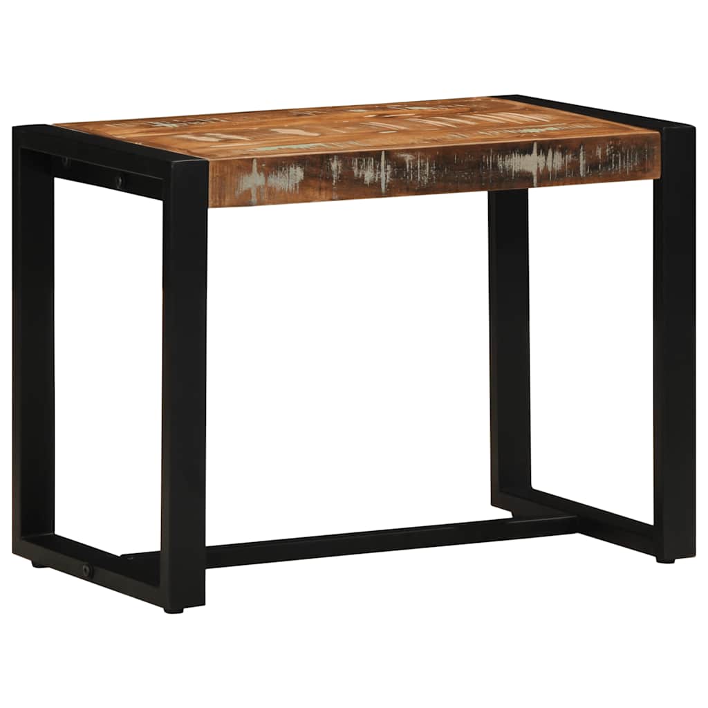 Banco multicor 60x35x45 cm madeira maciça recuperada