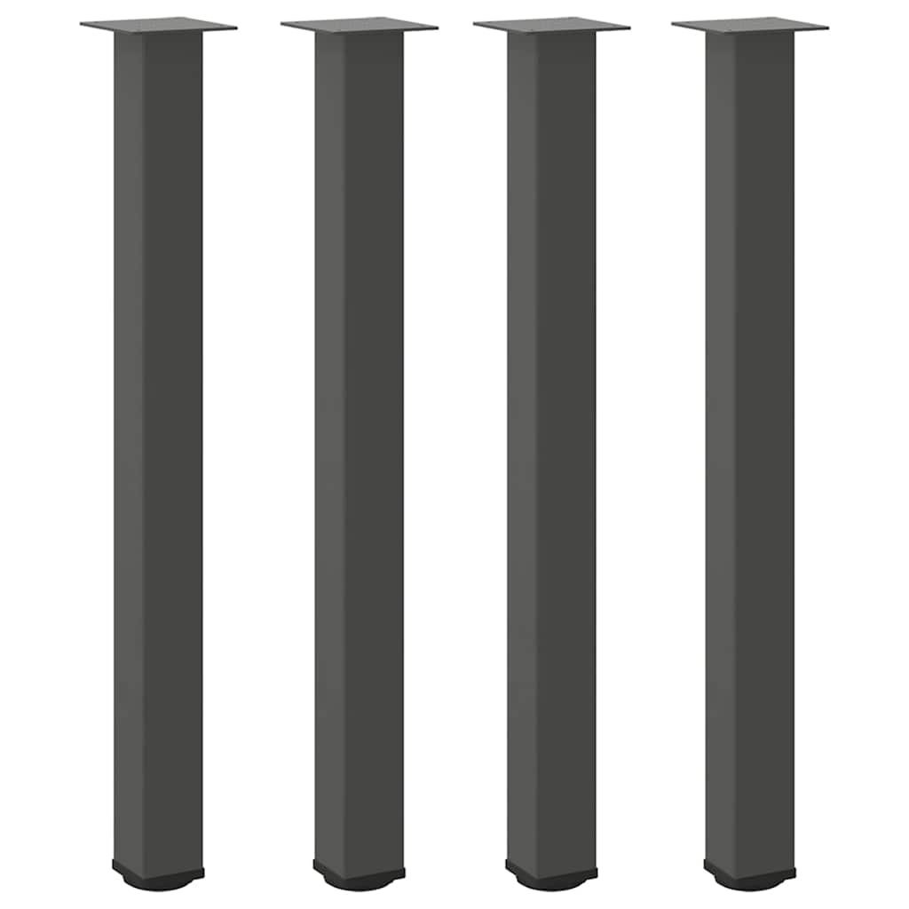 Pés para mesa de bar 4 peças antracite 100-102 cm aço