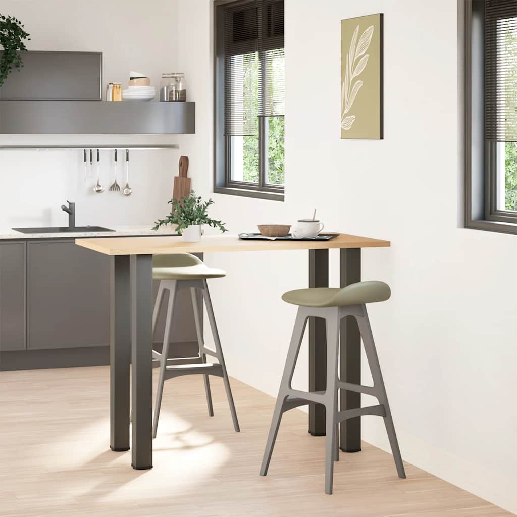 Pés para mesa de bar 4 peças antracite 100-102 cm aço