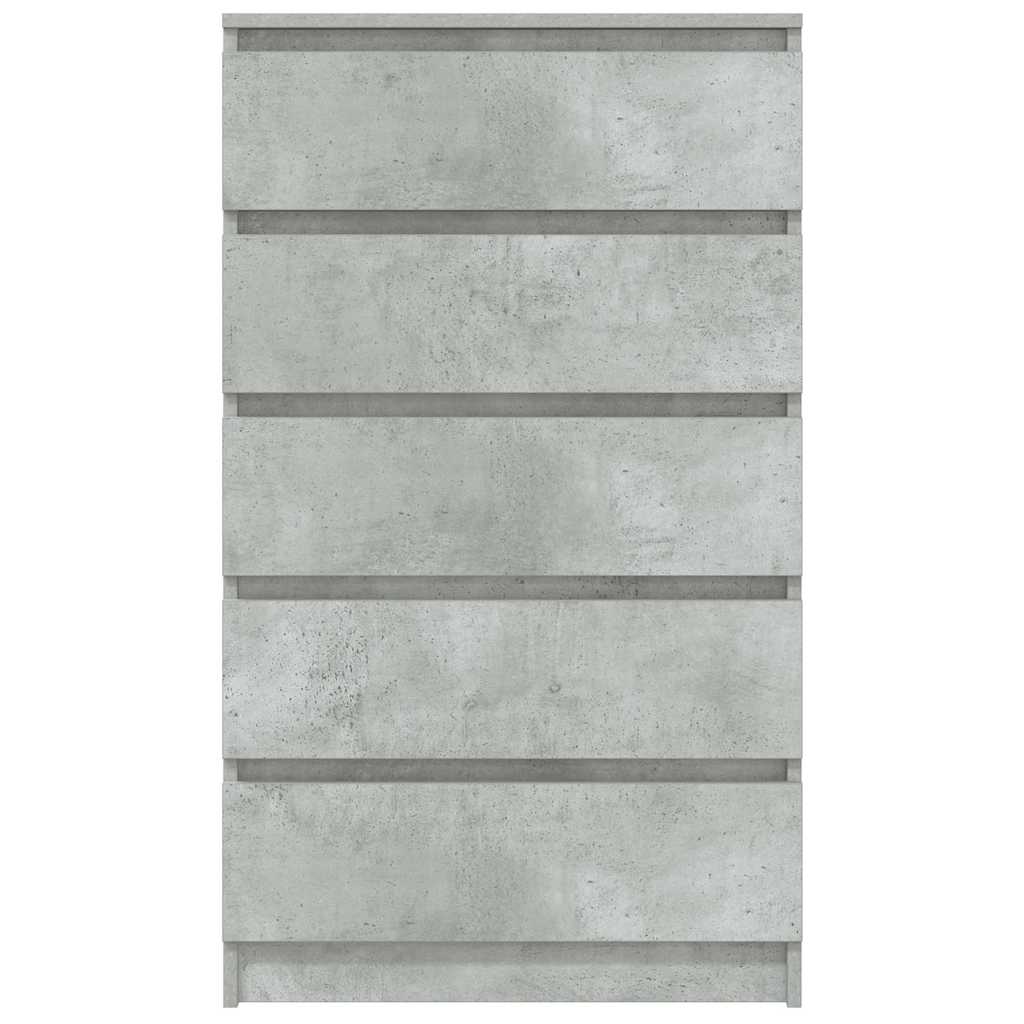 Armário de gavetas 60x36x103 cm deriv. madeira cinzento cimento