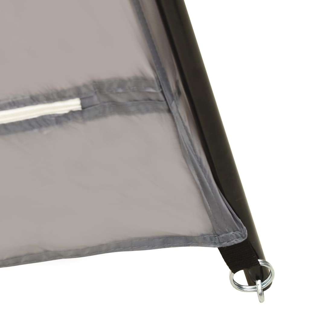 Tenda para piscina 590x520x250 cm tecido cinza