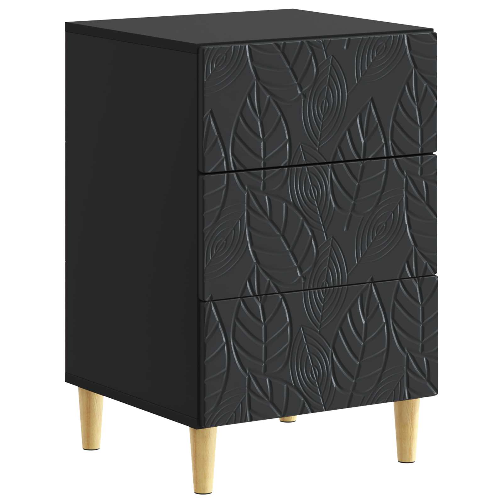 Mesa-de-cabeceira preto 43 x 39,5 x 66,5 cm