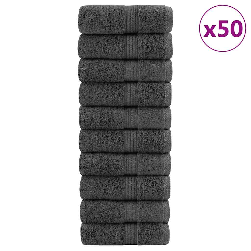 Toalhas de rosto premium solund 50 unidades antracite 30x30 cm 600 g/m²