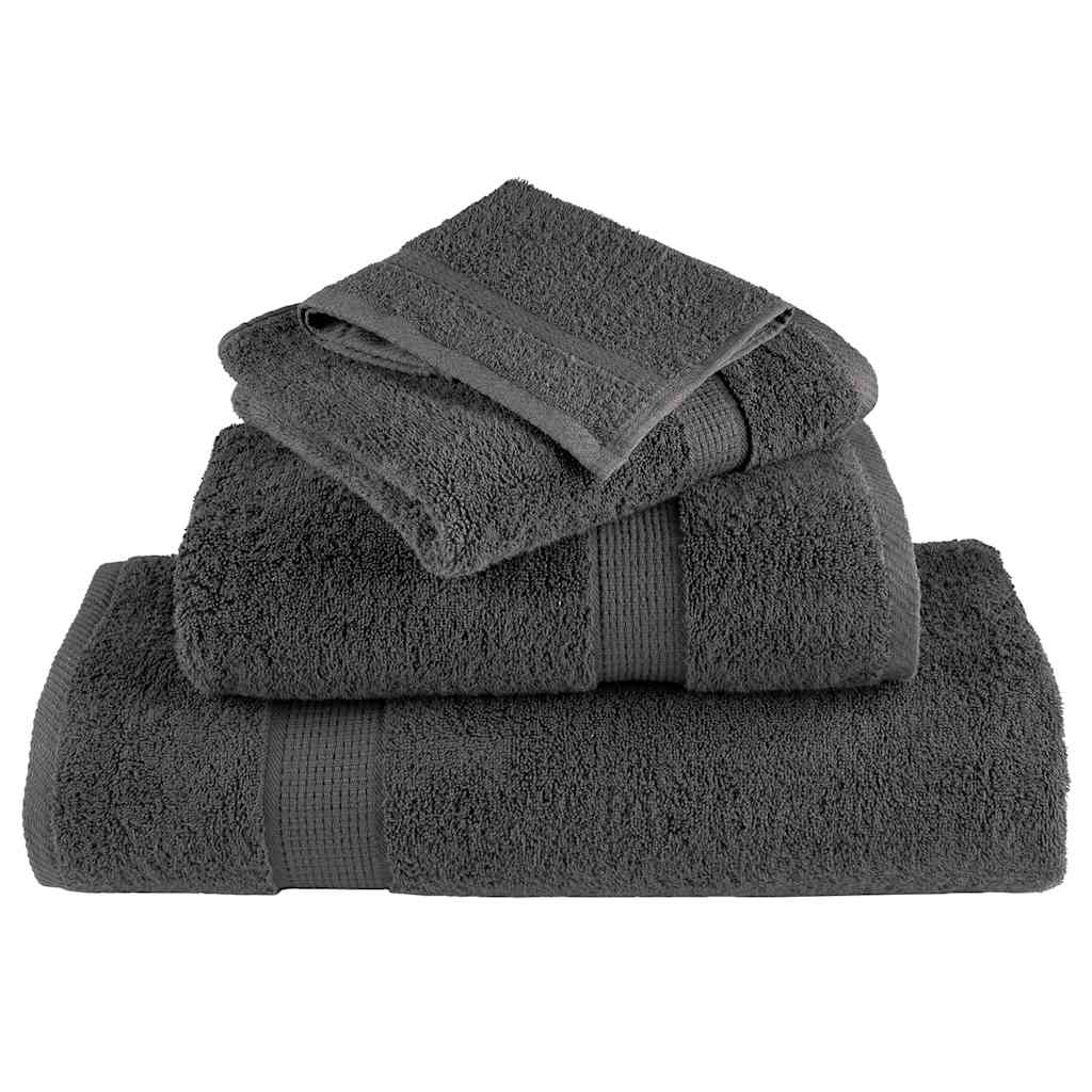 Toalhas de rosto premium solund 50 unidades antracite 30x30 cm 600 g/m²