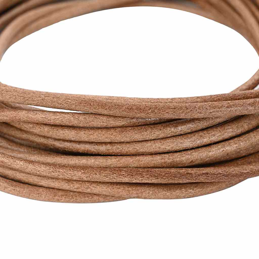 Corda de couro castanho ø5 mm x 50 m couro